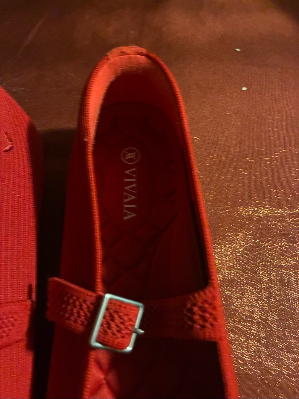 Red Knit vivia Flats39.5